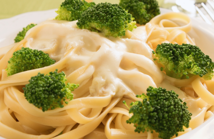 Fettuccine Alfredo with Vegetables