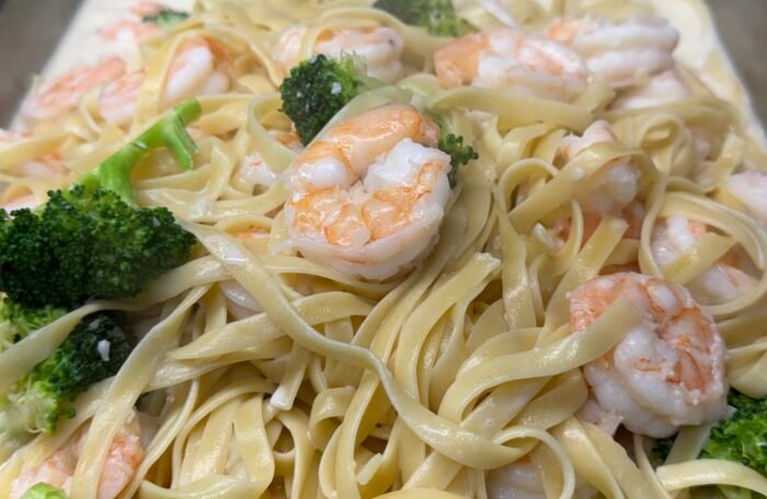 Fettuccini Alfredo with Shrimp