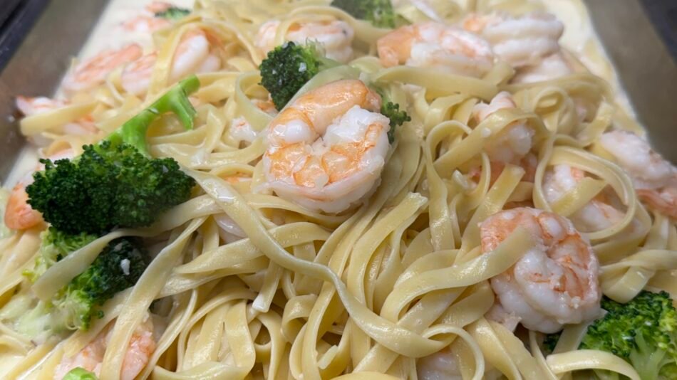 Fettuccini Alfredo with Shrimp